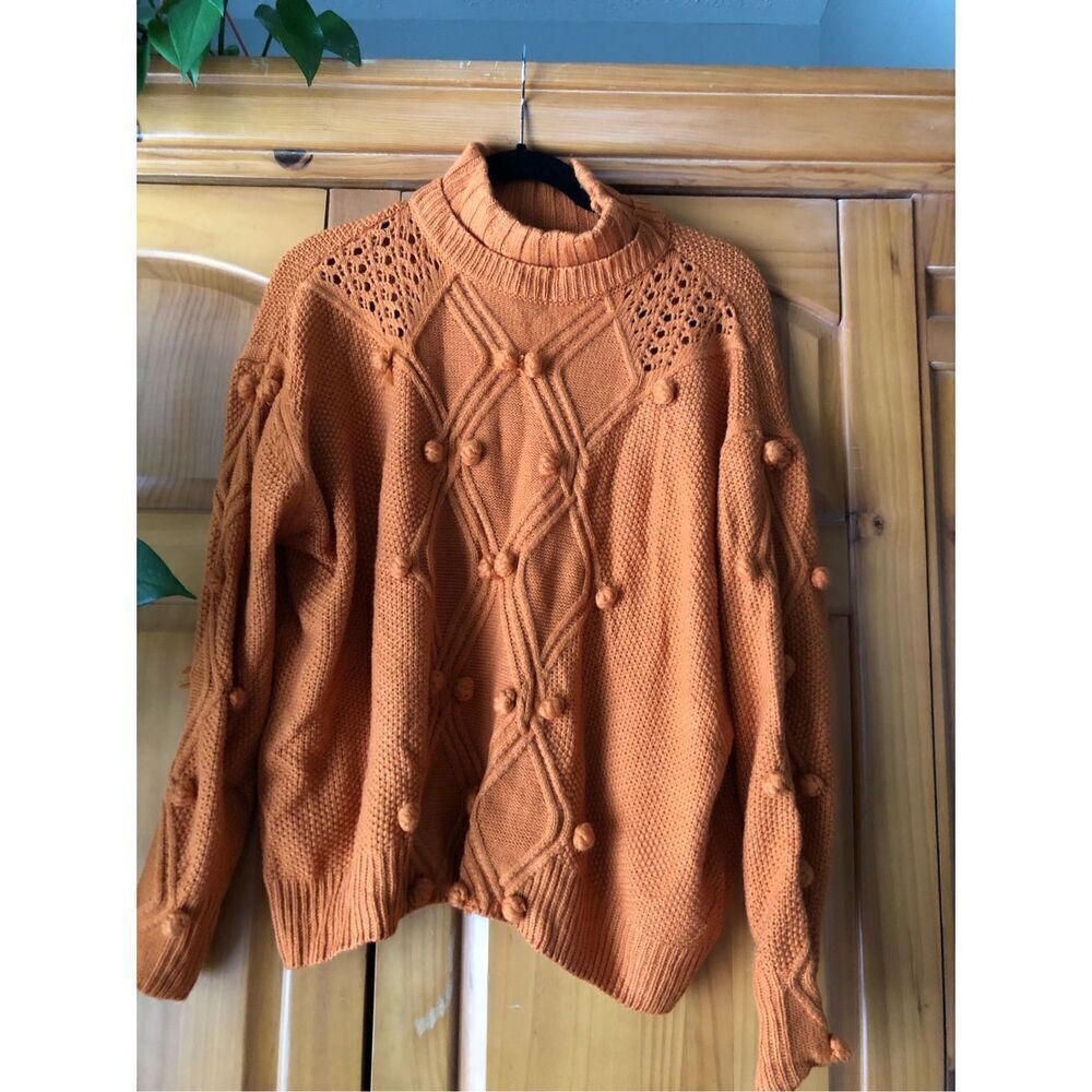 Simplee Solid Color Turtleneck Knitted Pullover S… - image 2